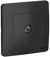 Розетка TV Коннектор с рамкой Systeme Electric Blanca 1-м. антрацит картинка